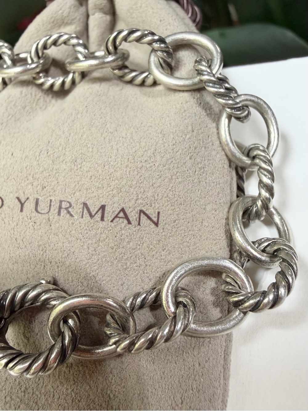 ❤️ David Yurman 10mm Oval Link Chain Bracelet - Picture 3 of 9